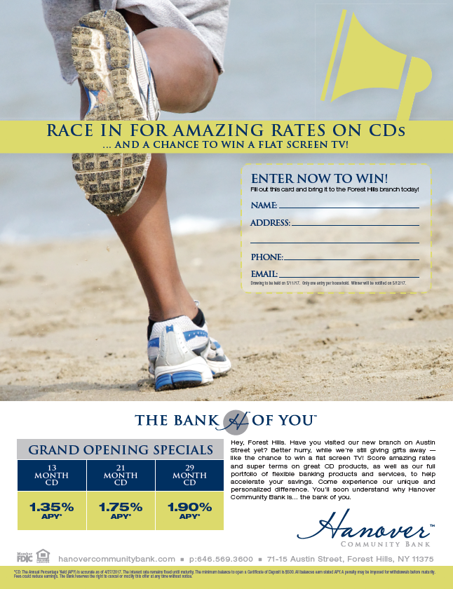 Hanover CD Race Rates Print Ad