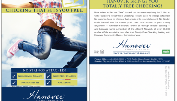 Hanover Free Checking Postcard